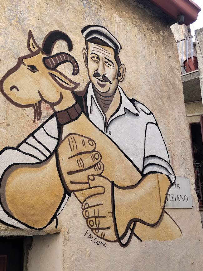 Fresque Sarde et sa chèvre